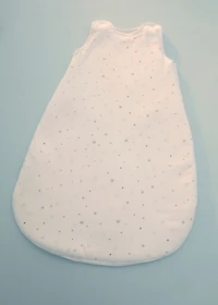 Baby sleeping bag with embroidered stars