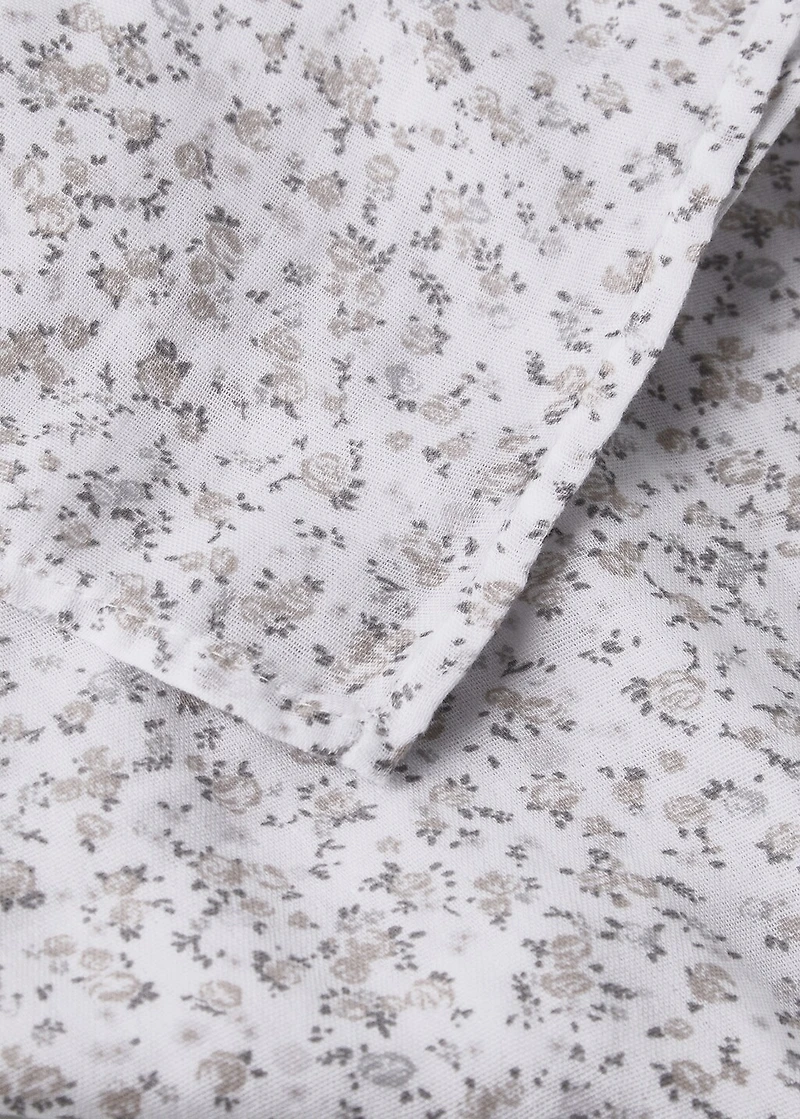 Cotton baby swaddle with mini-floral print