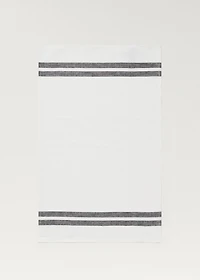 Waffle-linen striped dish cloth