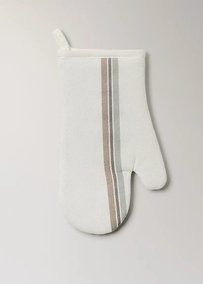 Cotton yarn-dyed striped mitt