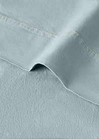 Washed cotton double-stitched top sheet for crib