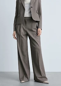 Wide leg suit pants