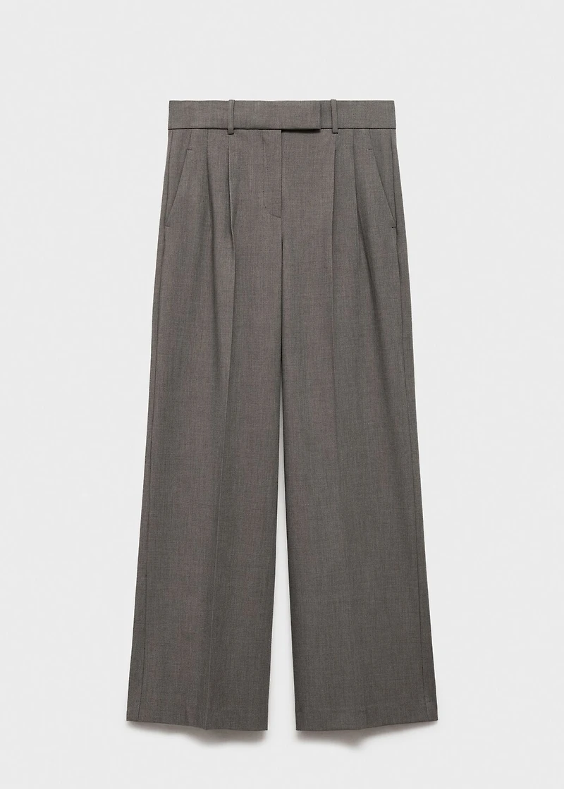Wide leg suit pants