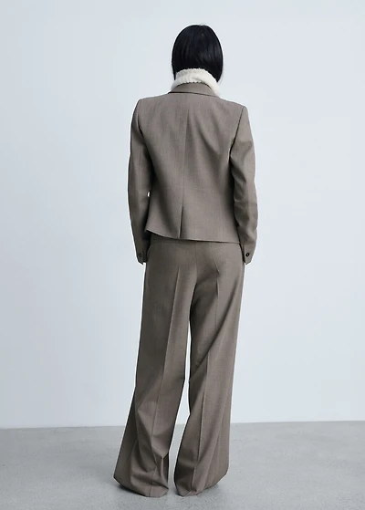 Wide leg suit pants
