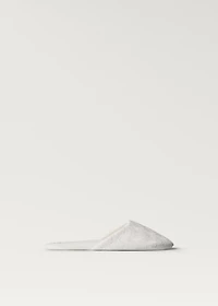 Embroidered cotton slippers