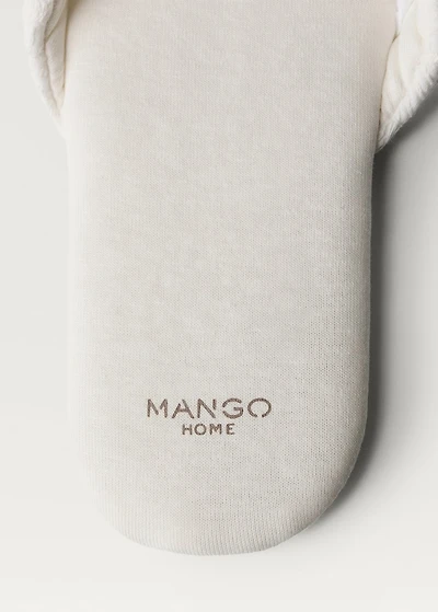 Embroidered cotton slippers