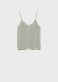 Pajama top with pointelle detail