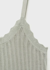 Pajama top with pointelle detail