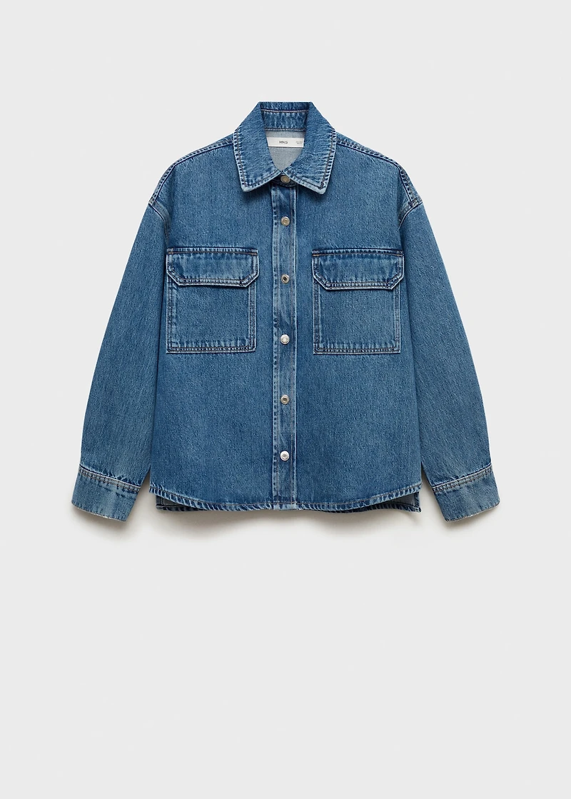 Denim overshirt pockets