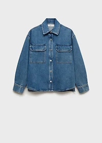 Denim overshirt pockets