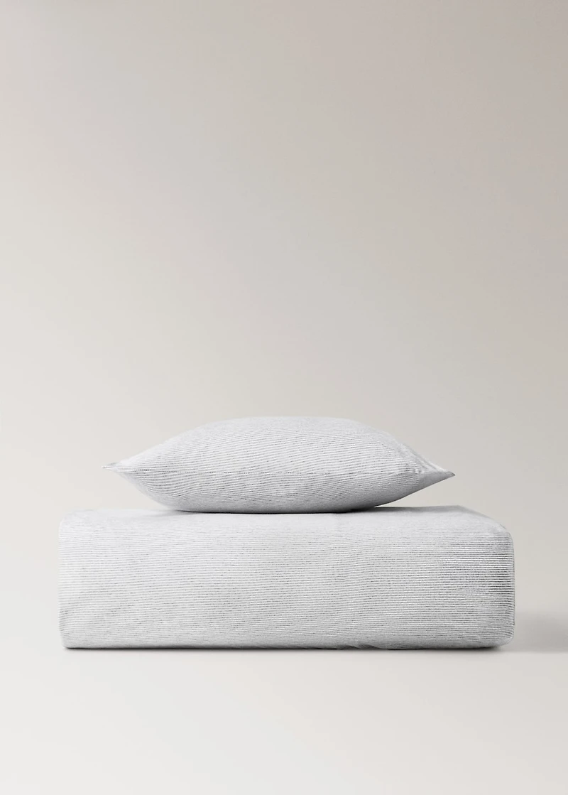 Cotton striped duvet cover for crib