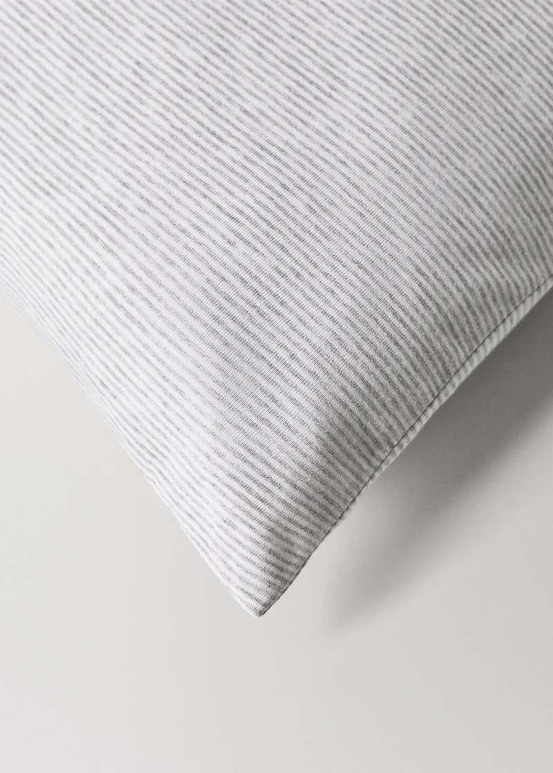 Cotton striped duvet cover for crib