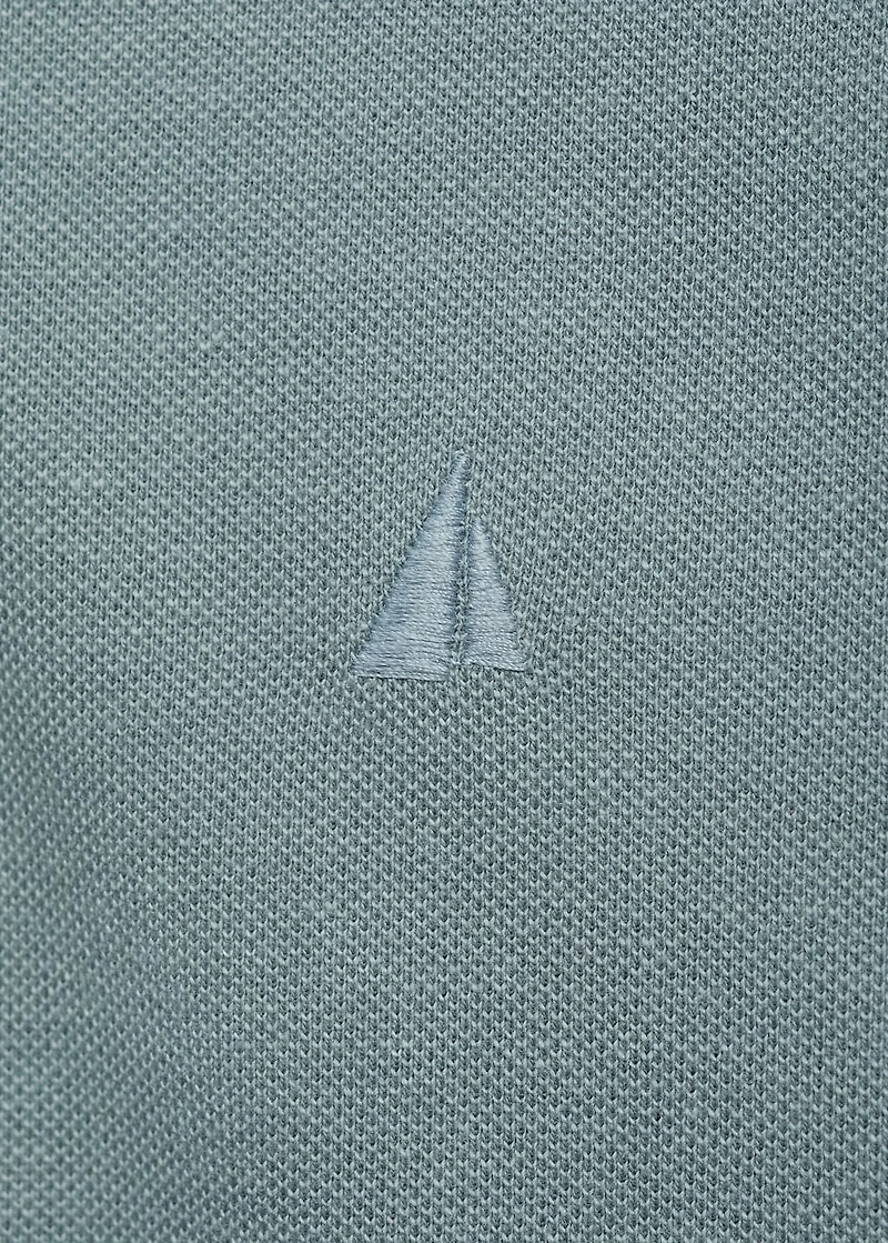 Short-sleeved cotton polo shirt