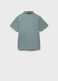 Short-sleeved cotton polo shirt
