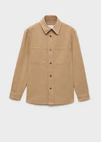 Regular-fit cotton lyocell overshirt
