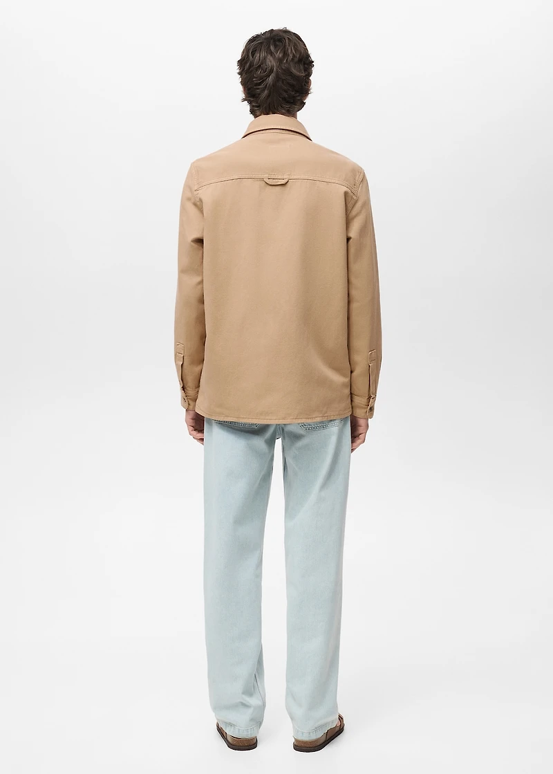 Regular-fit cotton lyocell overshirt