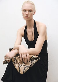 Open-back halter bodysuit