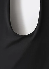 Open-back halter bodysuit