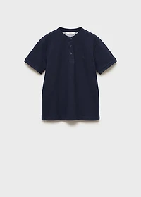 Mao collar polo shirt