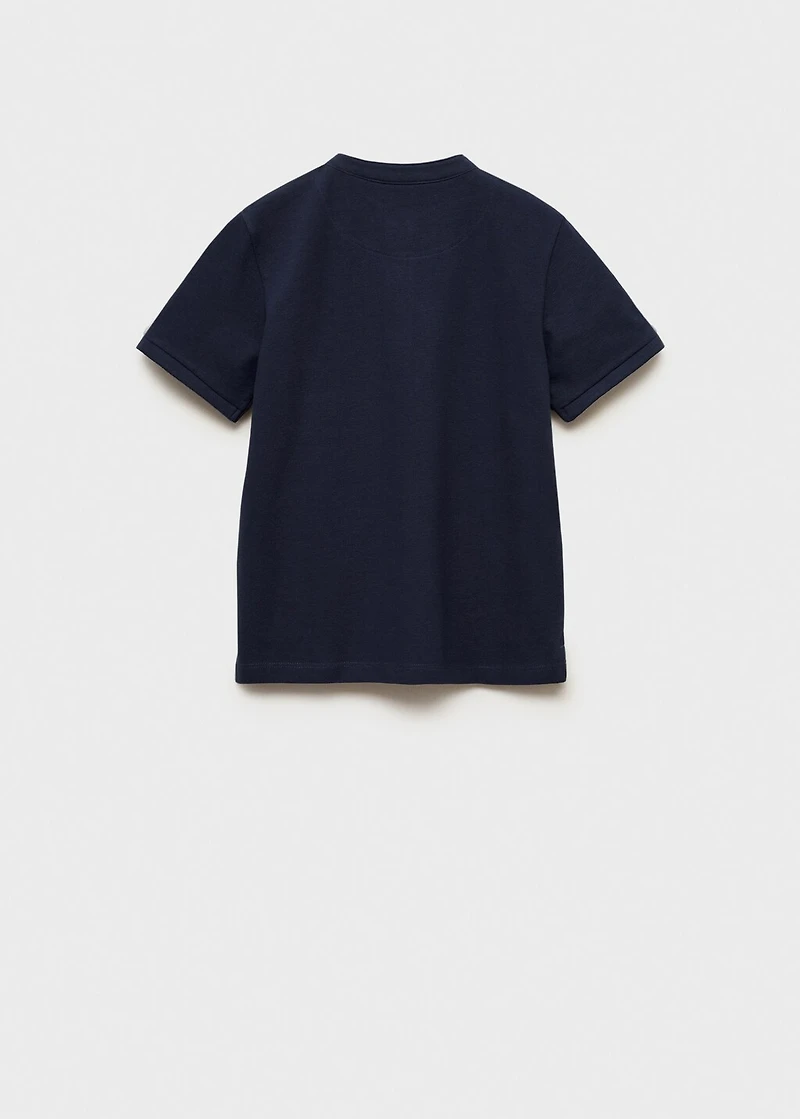 Mao collar polo shirt