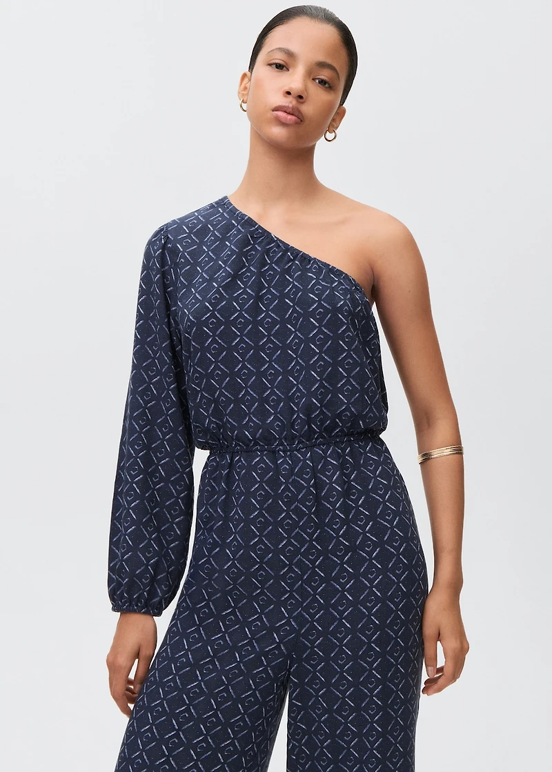 Asymmetric long jumpsuit