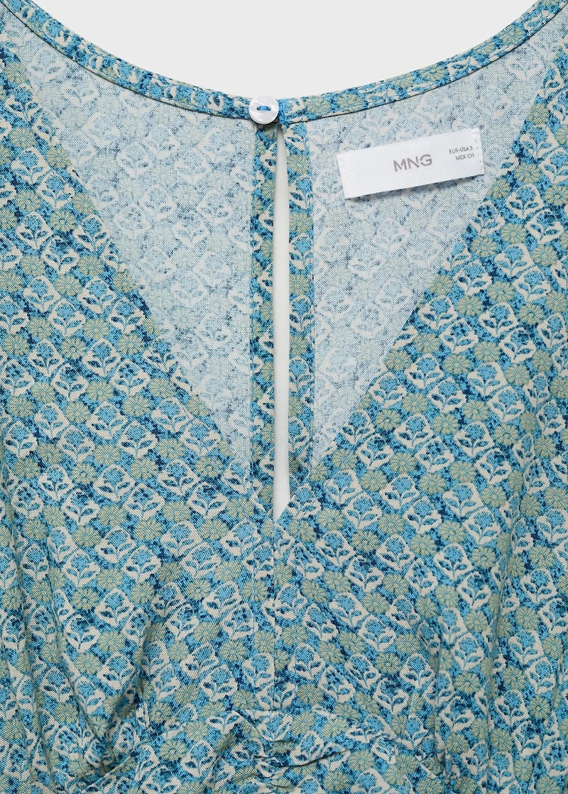 Printed dress with draped detail