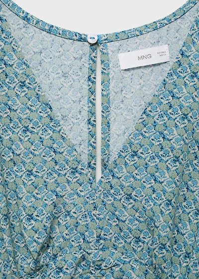 Printed dress with draped detail