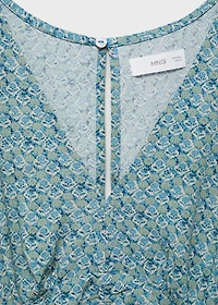 Printed dress with draped detail