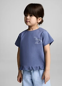 Embroidered cotton T-shirt