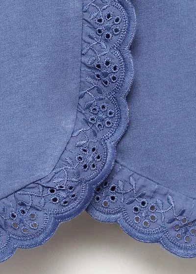 Embroidered cotton T-shirt