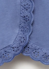 Embroidered cotton T-shirt