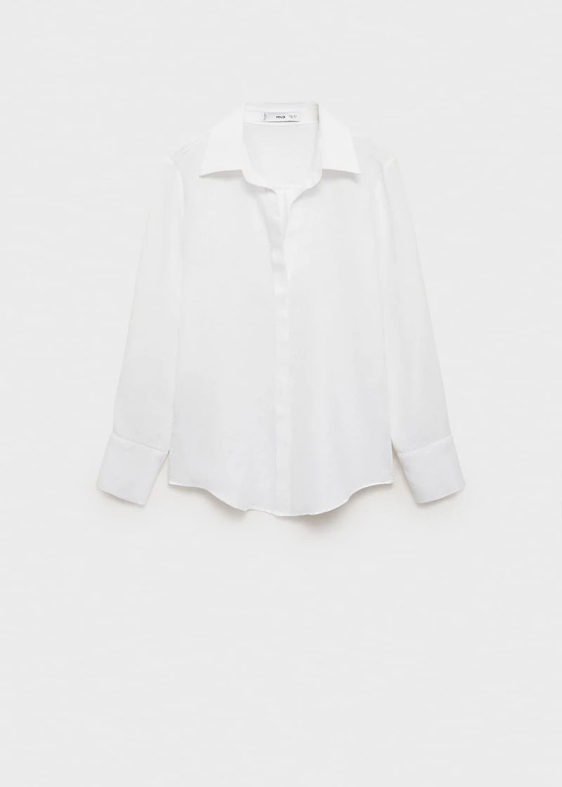 Linen-blend shirt