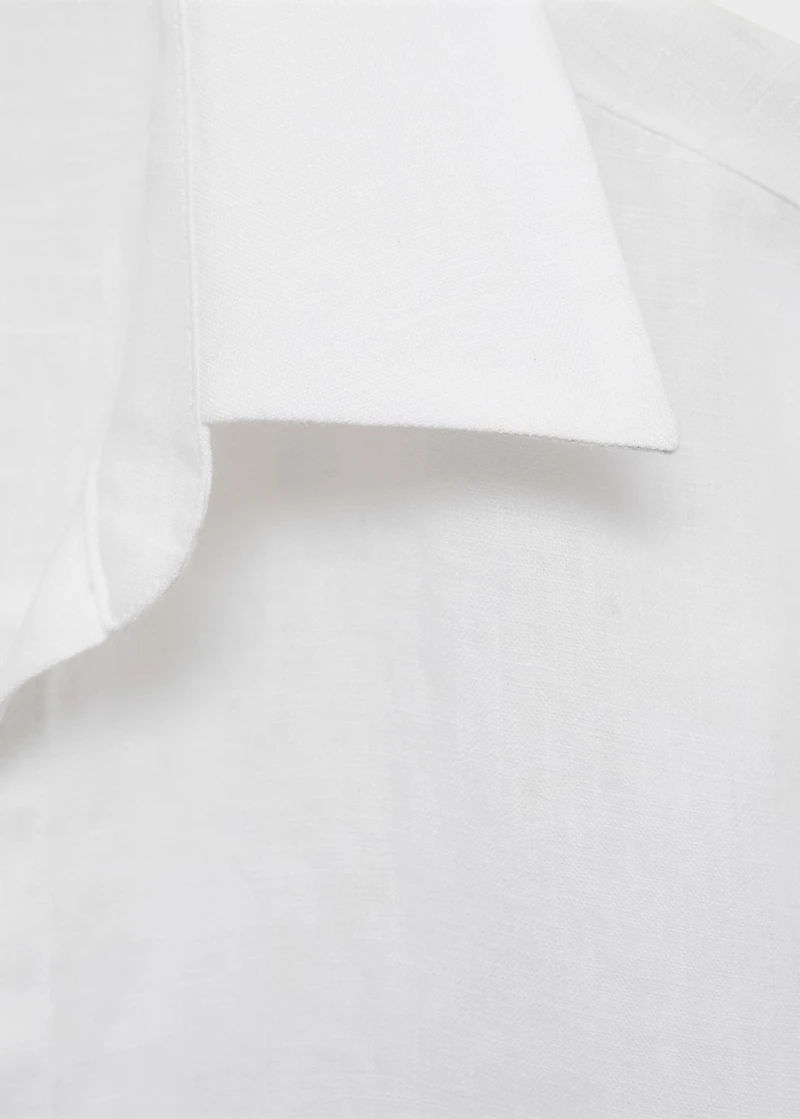 Linen-blend shirt