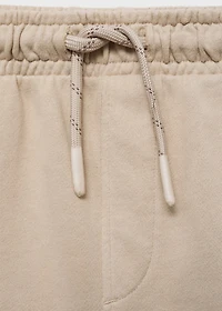 Drawstring cargo Bermuda shorts