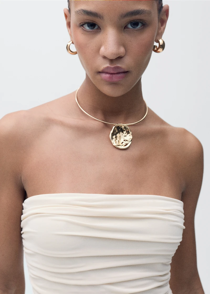 Draped-body balloon skirt dress