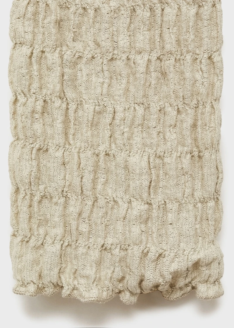 Cotton textured cardigan with bows