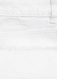 Embroidered cotton shorts