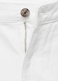 Embroidered cotton shorts