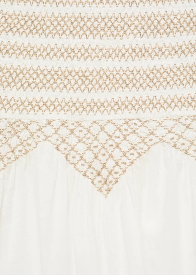 Embroidered midi dress