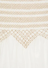 Embroidered midi dress