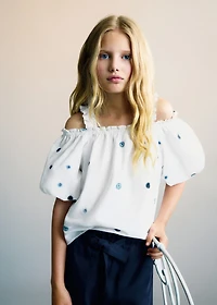 Cotton blouse with embroidered details