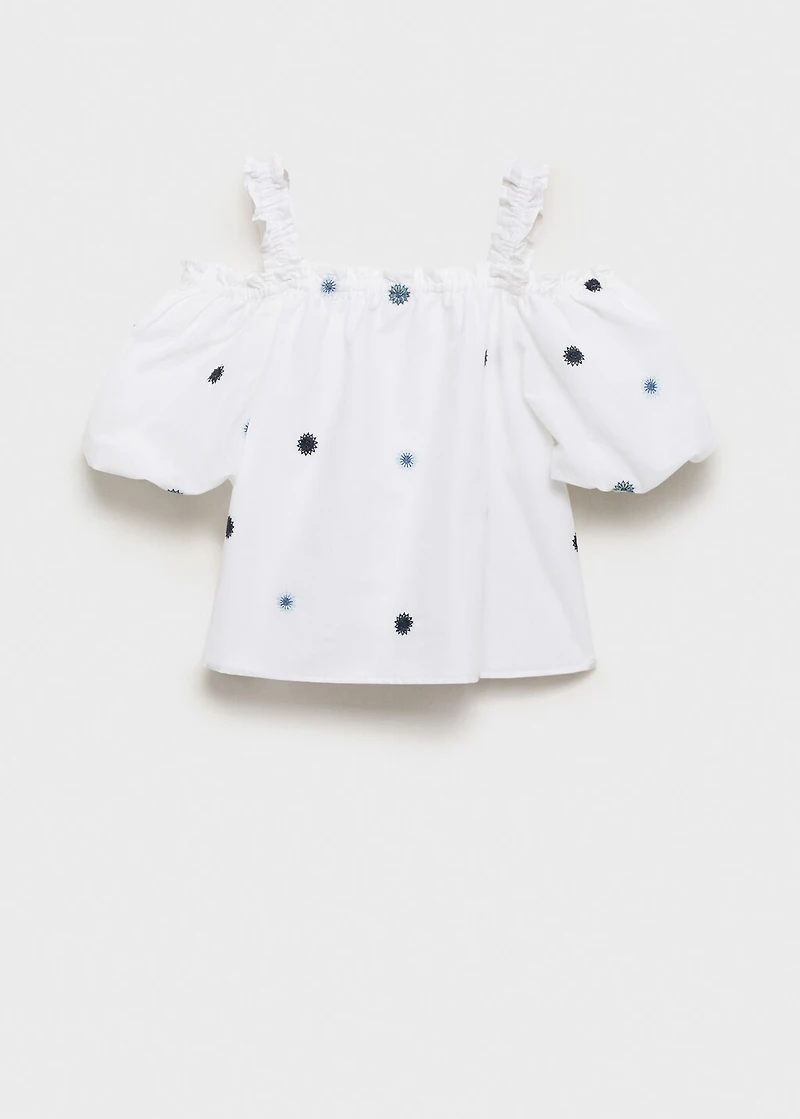 Cotton blouse with embroidered details