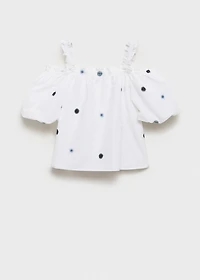Cotton blouse with embroidered details