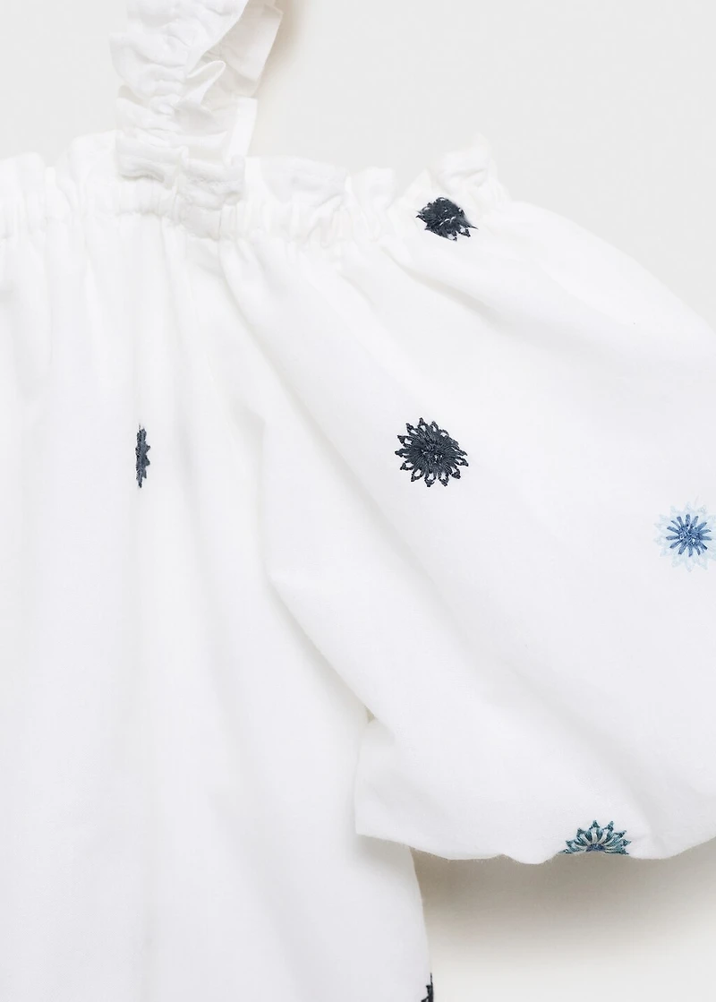 Cotton blouse with embroidered details