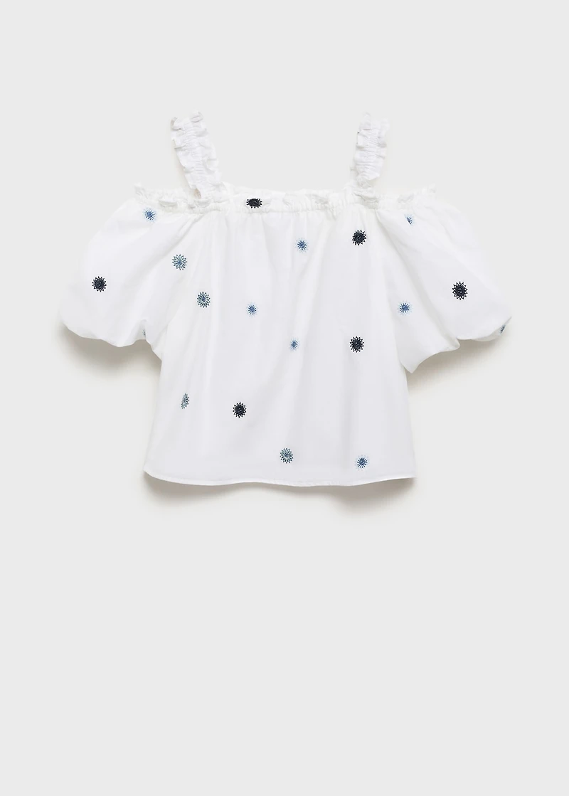 Cotton blouse with embroidered details