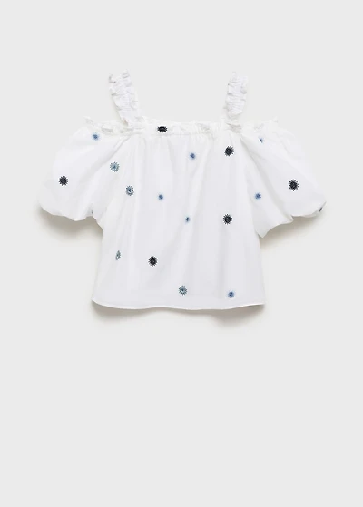 Cotton blouse with embroidered details