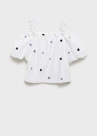 Cotton blouse with embroidered details