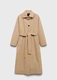 Long trench coat with belt