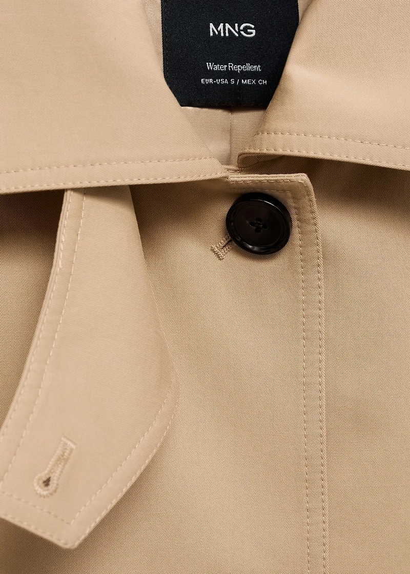 Long trench coat with belt