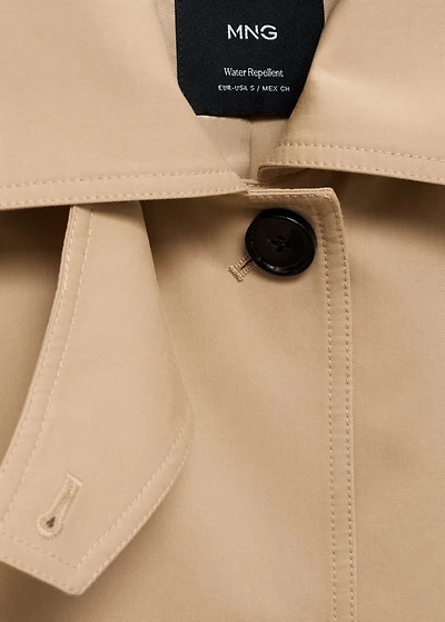 Long trench coat with belt